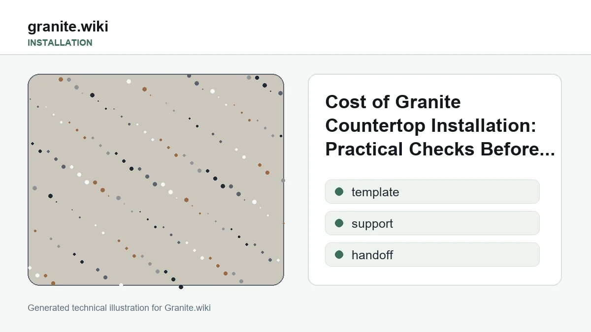 Cost of Granite Countertop Installation: Practical Checks Before You Decide