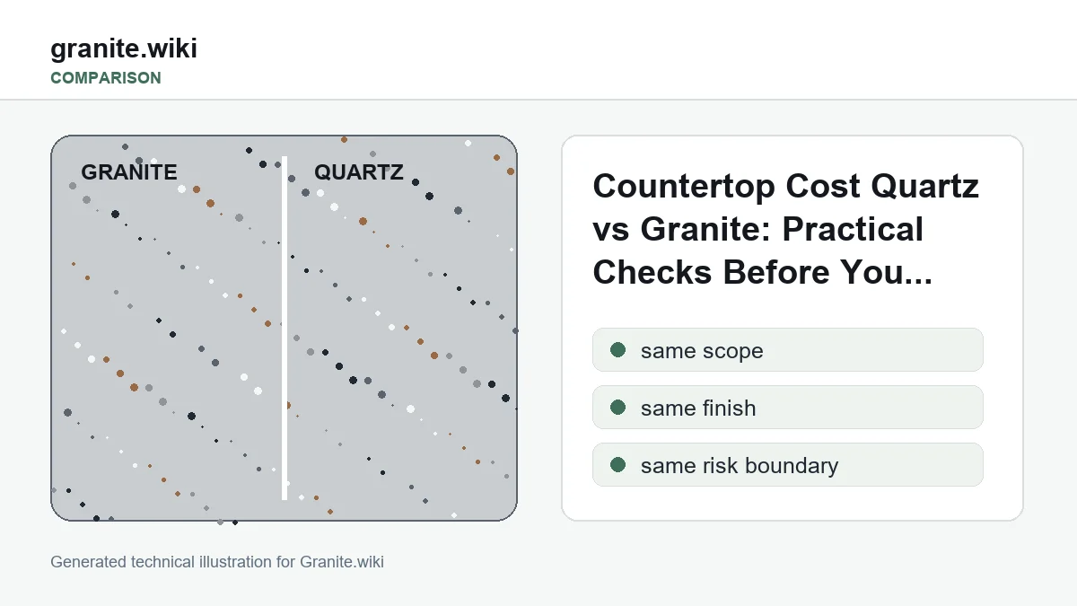 Granite vs Quartz Countertop Cost: A Like-for-Like Comparison