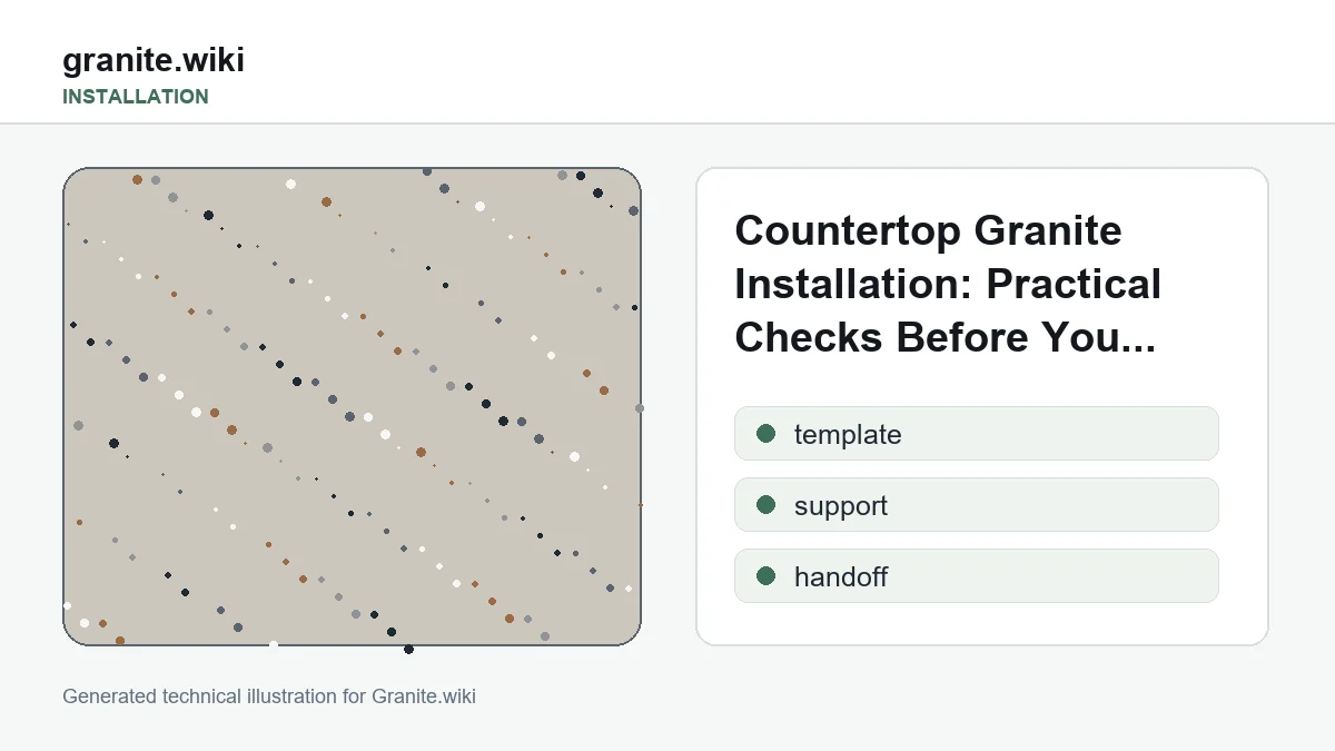 Countertop Granite Installation: Practical Checks Before You Decide