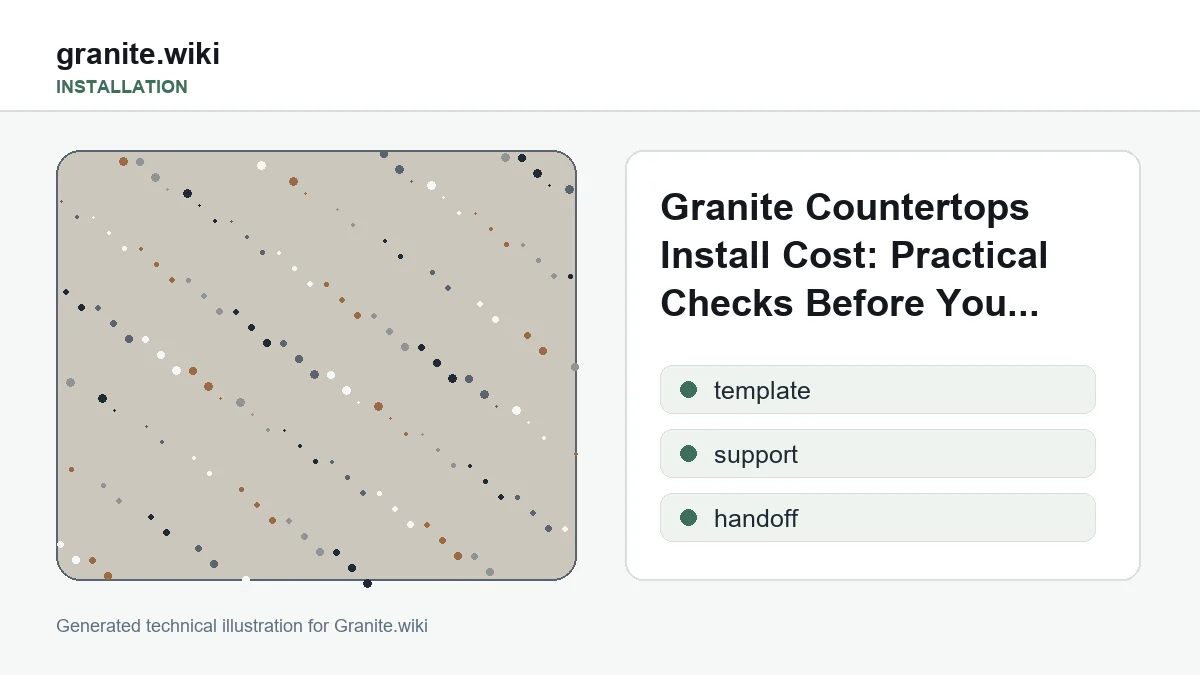 Granite Countertops Install Cost: Practical Checks Before You Decide