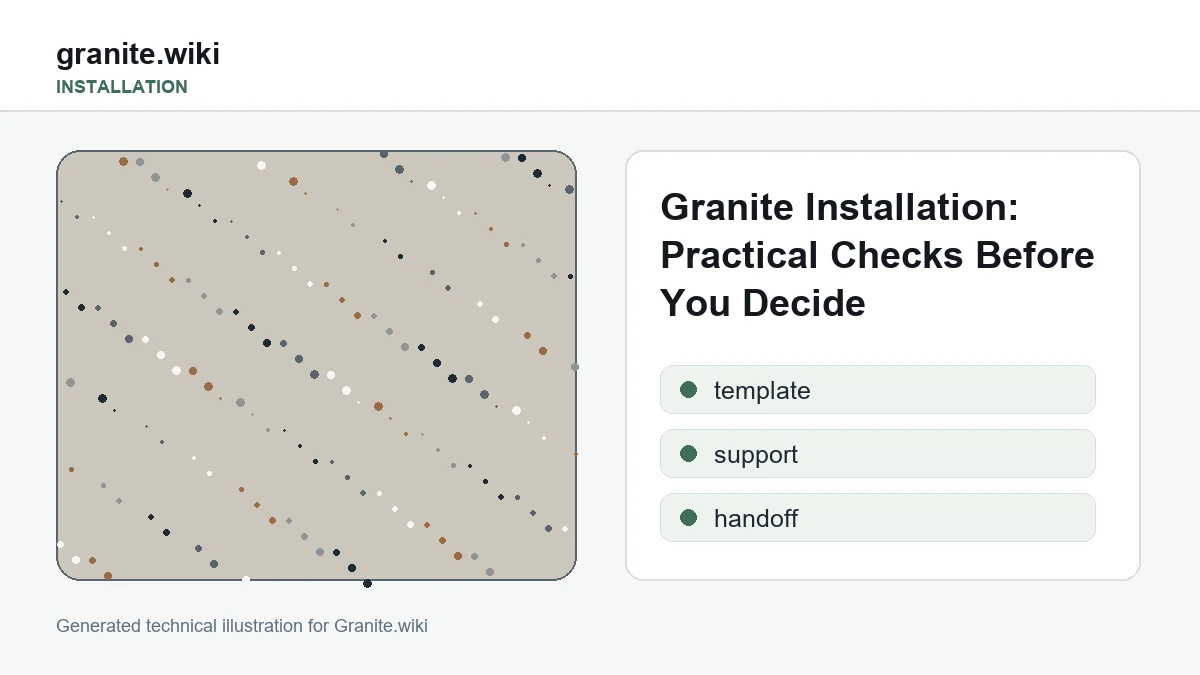 Granite Installation: A Step-by-Step Project Checklist