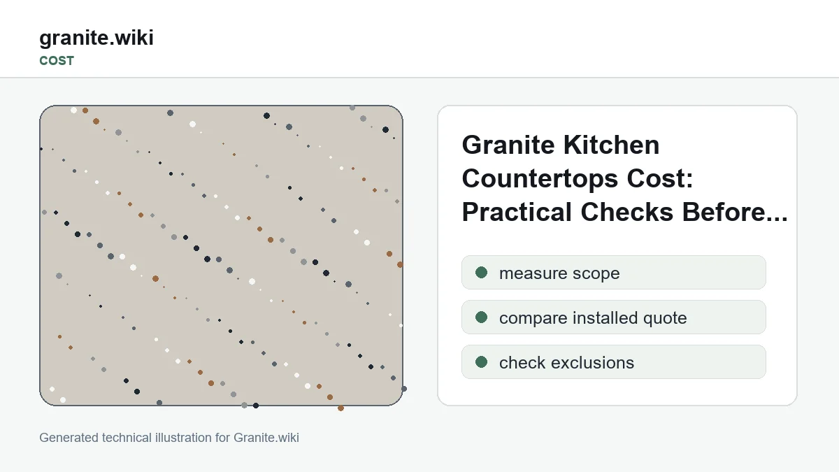 Granite Kitchen Countertops Cost: Practical Checks Before You Decide