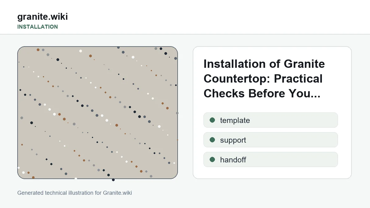 Installation of Granite Countertop: Practical Checks Before You Decide