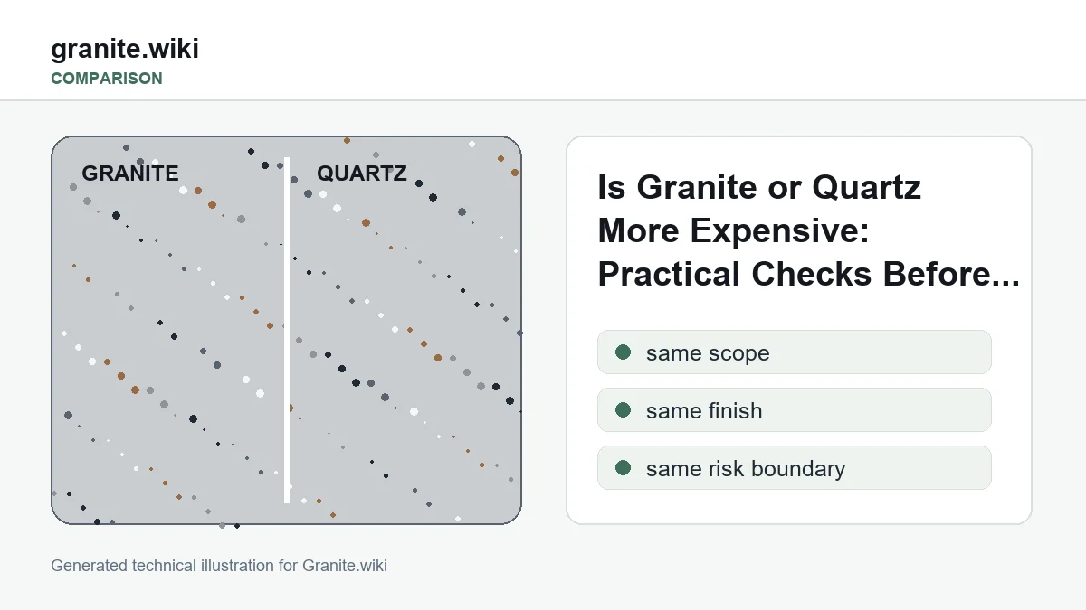 Is Granite or Quartz More Expensive: Practical Checks Before You Decide
